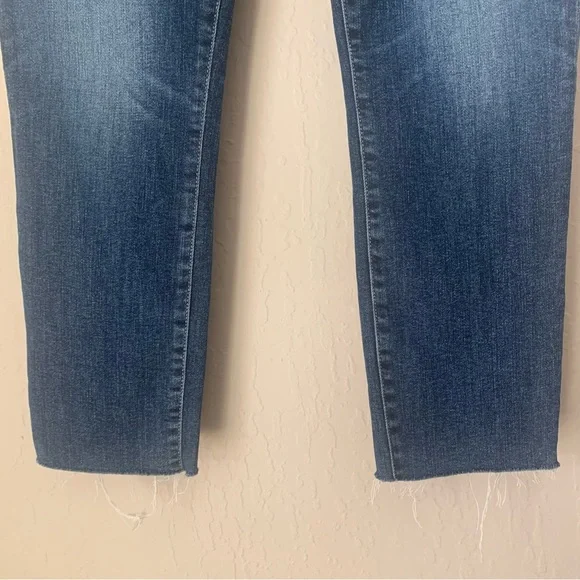 PAIGE Skyline Skinny Crop Mid-Rise Pico Jeans Raw Hem Size 27 - Picture 10 of 15